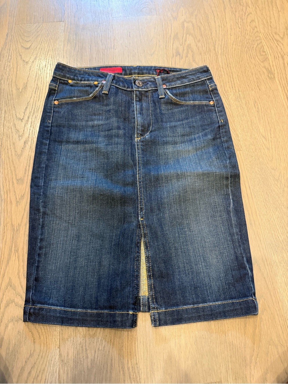 Adriano Goldschmied Women's Dark Blue Denim Skirt with Front Slit